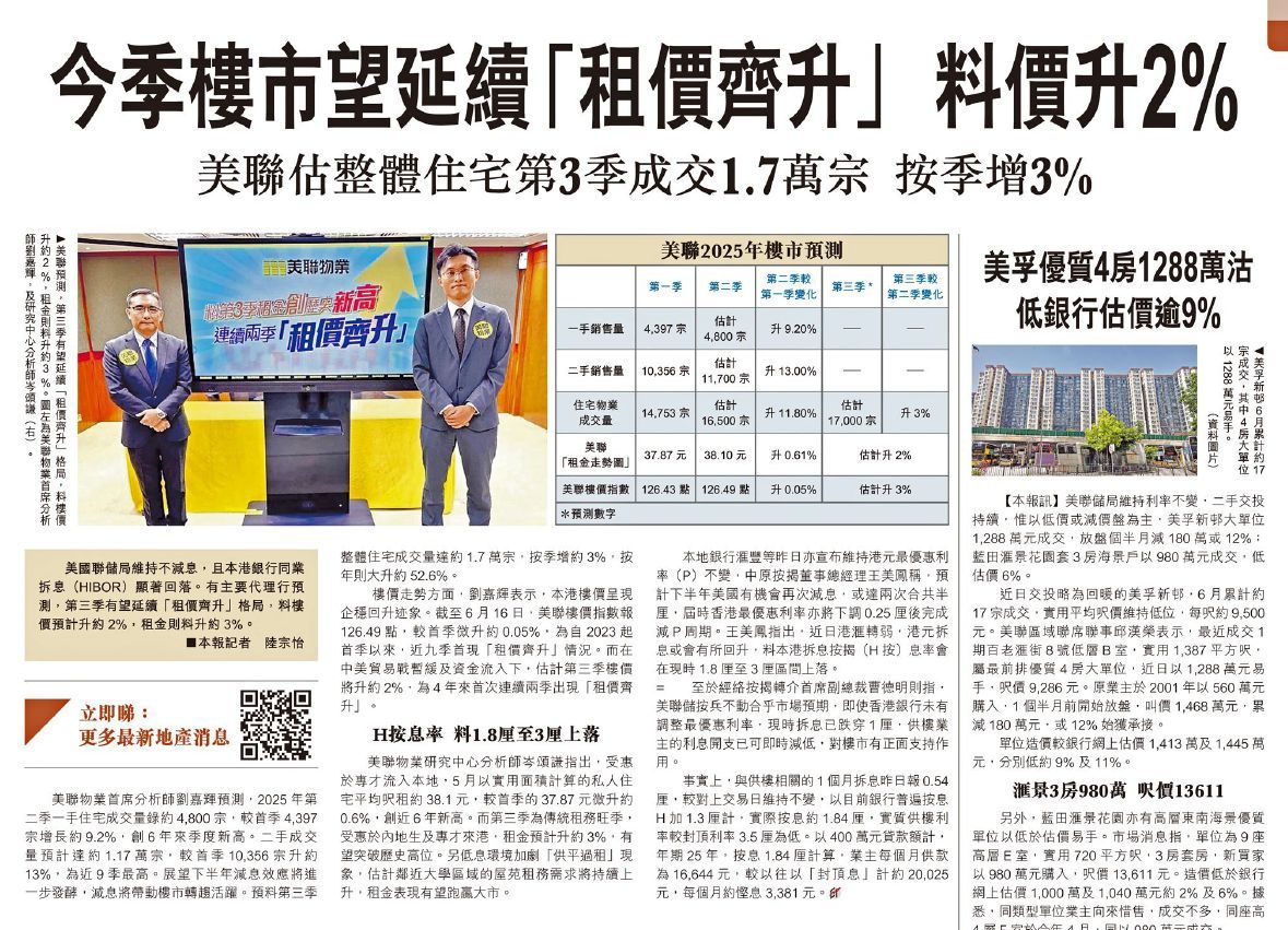 香港按息降,供楼负担轻,购房热要来了?(图3)